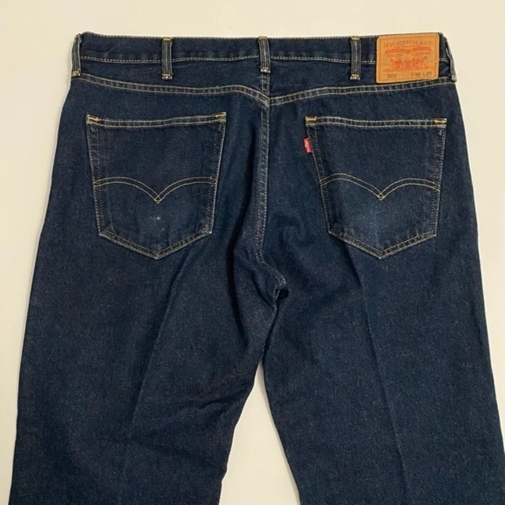 Levi's Men's 505 Straight Leg Denim Blue Jeans 38x29